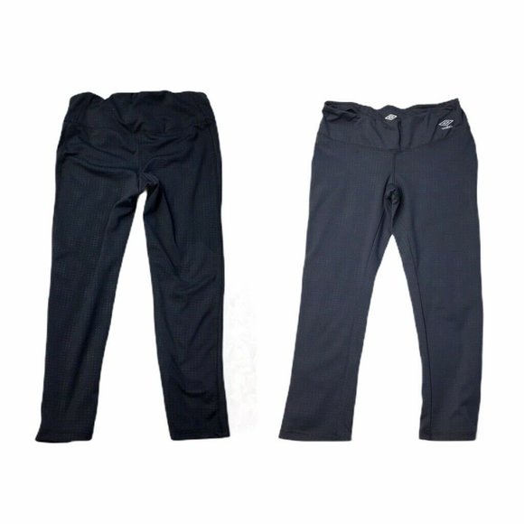 Umbro Capri Legging Pants Gray Dot Full Length S - Picture 3 of 8